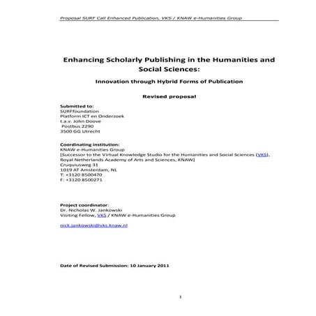 enhanced publications eHumanities Group proposal
