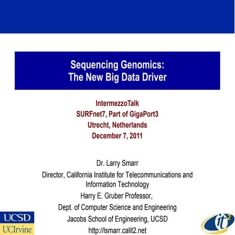 Sequencing Genomics:The New Big Data Driver