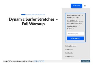 Dynamic Surfer Stretches – Full Warmup