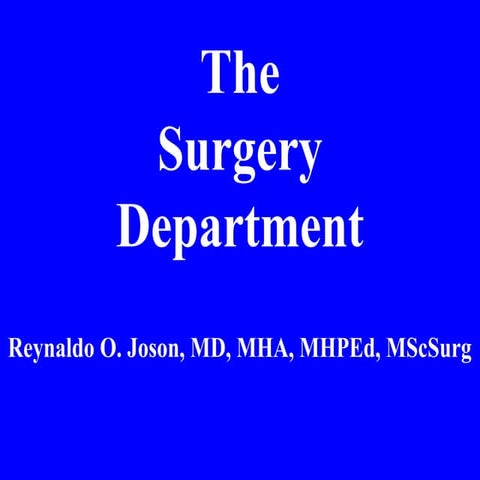The Surgery Department