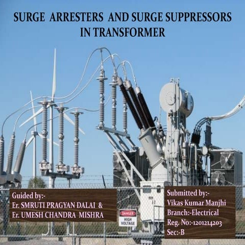 Surge arrester and surge suppressor on transformer