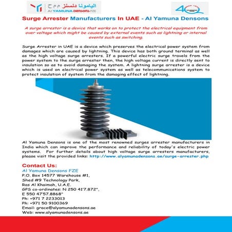 Protect your Electrical Equipment with Surge Arresters