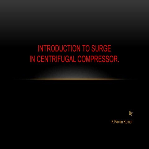 Surge in compressors