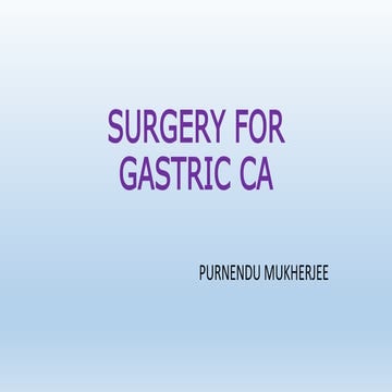 Surgery for gastric ca