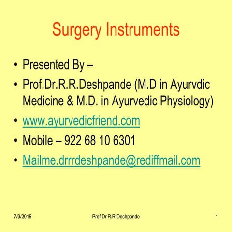 Medical Instruments | PPT