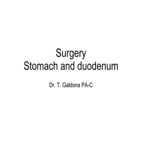 Surgery Stomach & Duodenum Tg