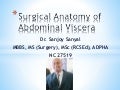 Surgical Anatomy of Cadaveric Abdominal Viscera - Dr Sanjoy Sanyal
