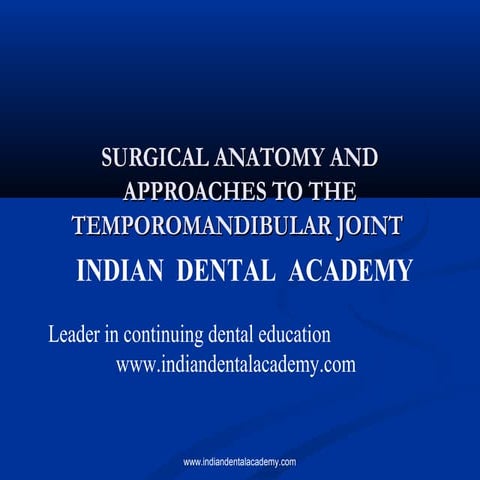 Surgical anatomy of the temporomandibular joint and surgical (nx power lite) ...