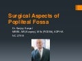 Surgical Aspects of Popliteal Fossa - Dr. Sanjoy Sanyal