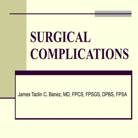 Surgical Complications