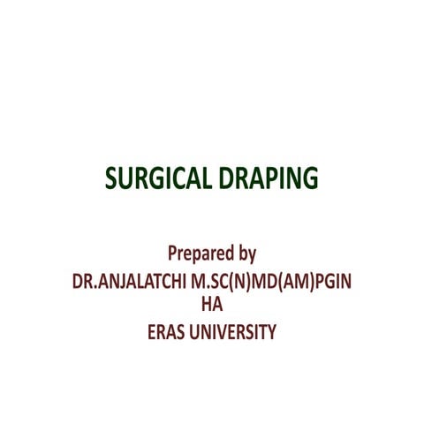 Surgical draping  for technician 