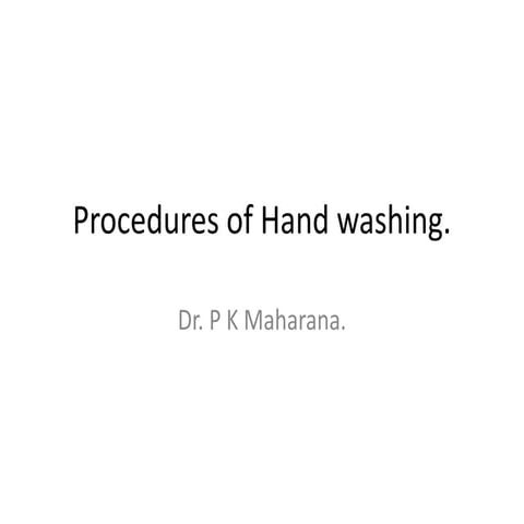 Surgical hand wash