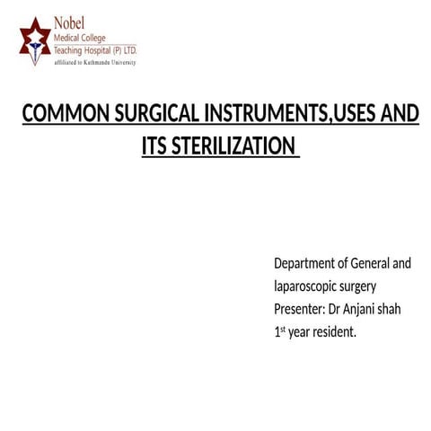 Surgical Instrument (OT Instruments) | PPTX