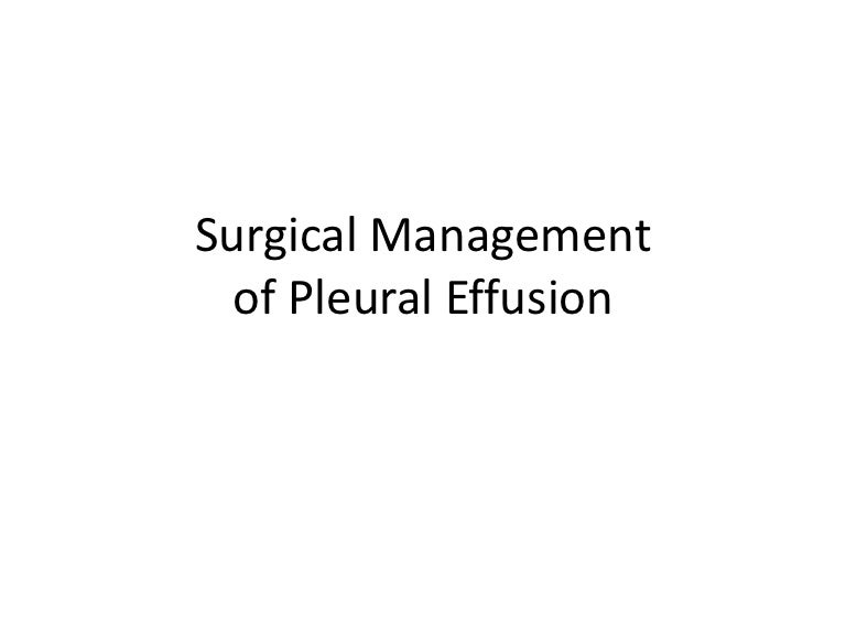 Surgical Management Of Pleural Effusion2