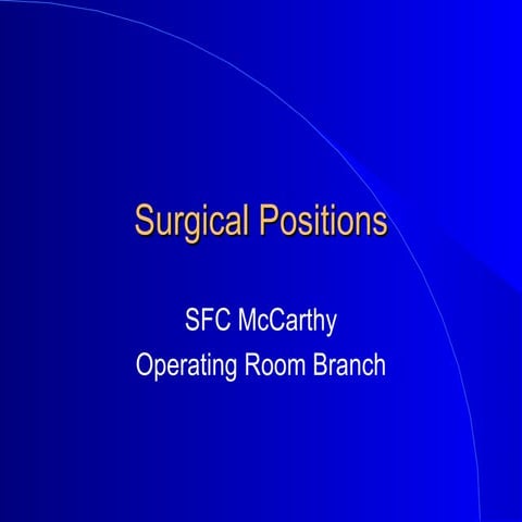 Surgical posotion | PPT