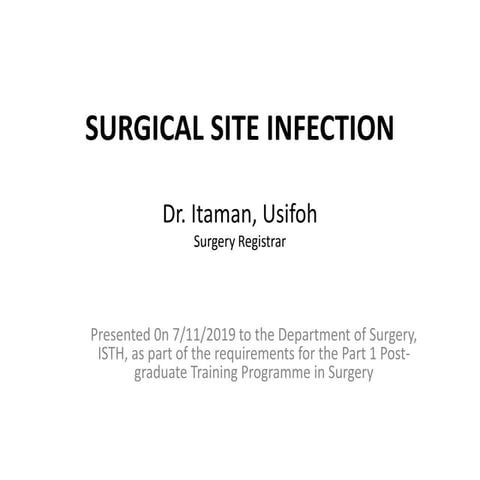 Surgical Site Infection