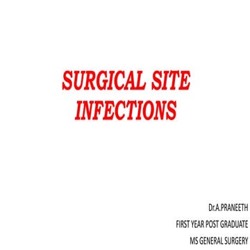 Surgical site infections