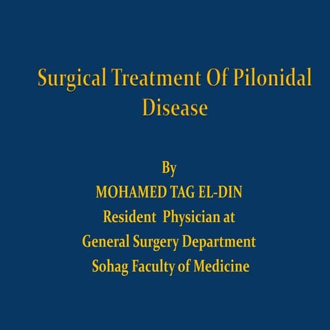 Surgical treatment of pilonidal disease