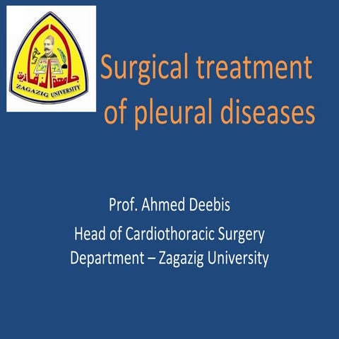 Surgical Treatment of Pleural Diseases