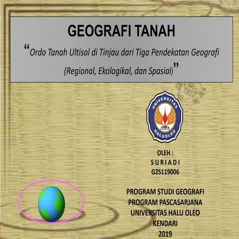 Suriadi (g2 s119006) bahan presentase tanah ultisol | PPTX