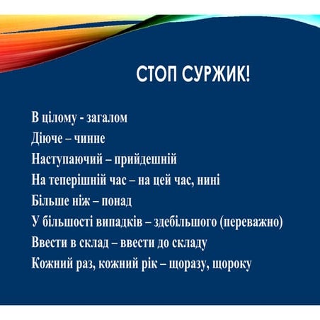 Стоп суржик! | PPT