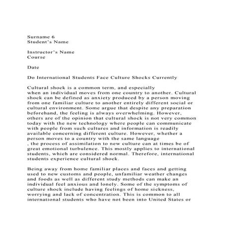 Surname 6Student’s NameInstructor’s NameCourseDate.docx