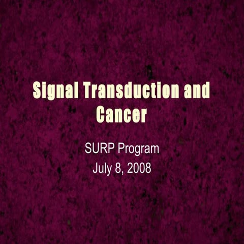 Surp08 Signaling