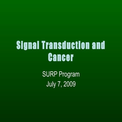 Surp09 Signaling