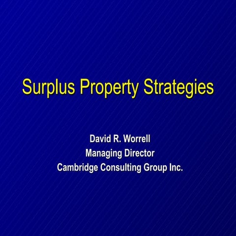 Surplus property strategies course2 p96