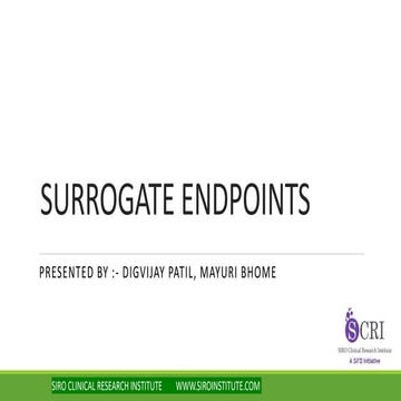 SURROGATE ENDPOINTS in Clinical Research.pptx
