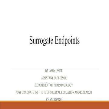 Surrogate endpoints in clinical trial