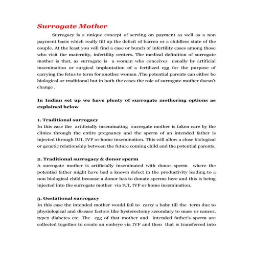 Surrogate mother | PPTX