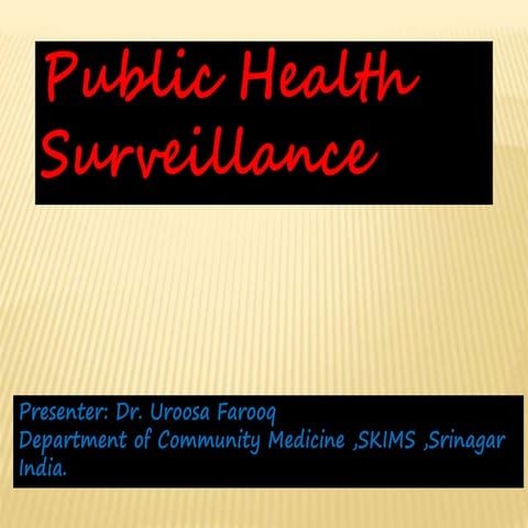 Public Health Surveillance