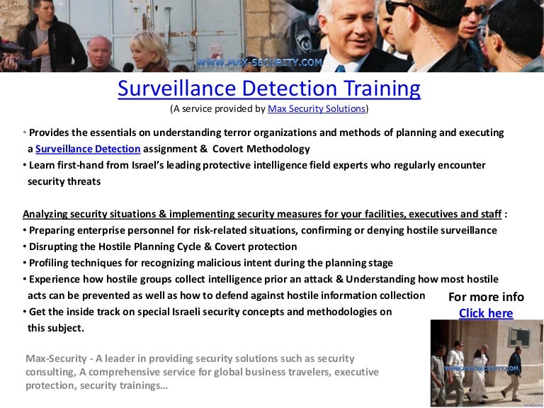 Surveillance detection