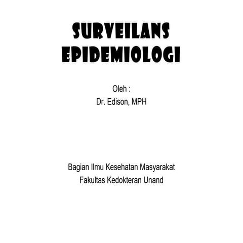 Surveillans epidemiologi