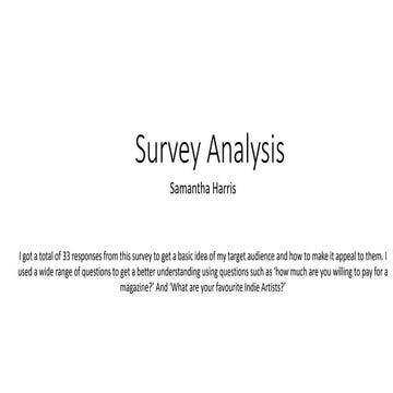 Survey analysis