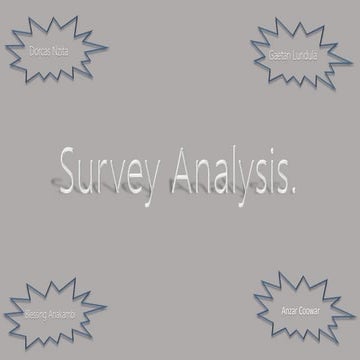 Survey analysis