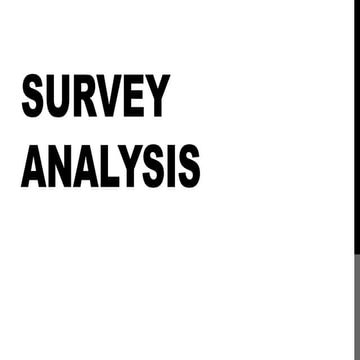 Survey analysis