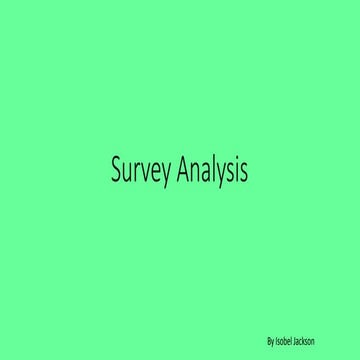 Survey analysis