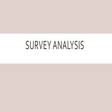 Survey Analysis