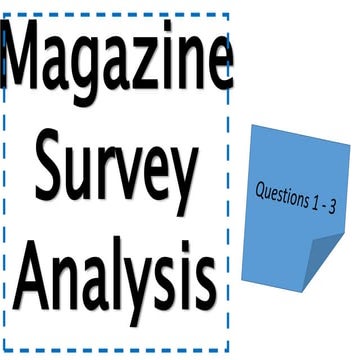 Survey Analysis 1 - 3