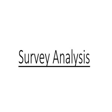 Survey analysiss