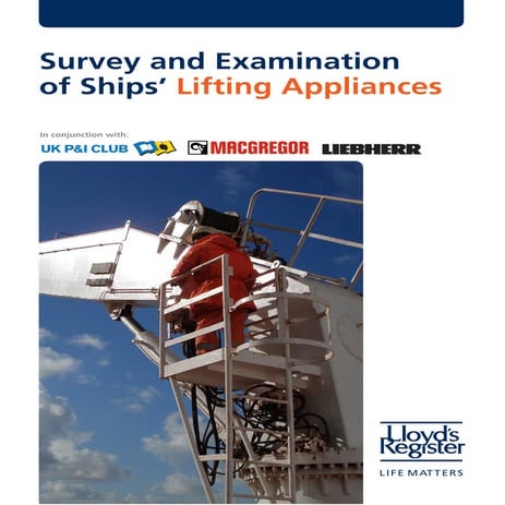 Survey and examination of ships' lifting appliances