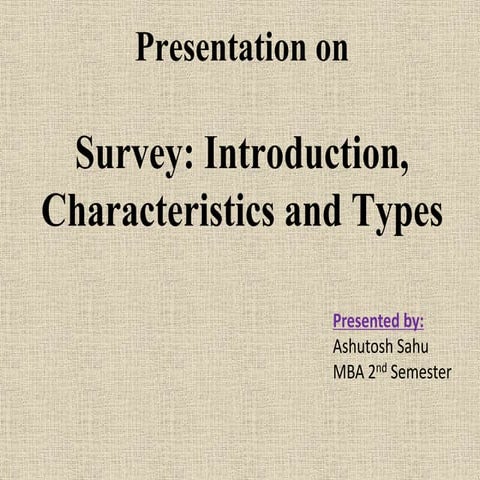 Survey in Business Research