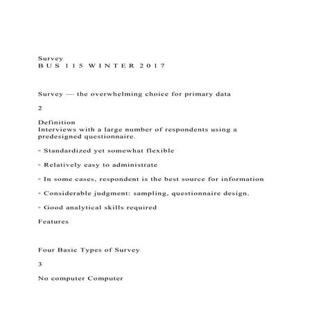 SurveyB U S  1 1 5  W I N T E R  2 0 1 7Survey — the.docx