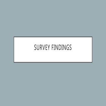 Survey findings 