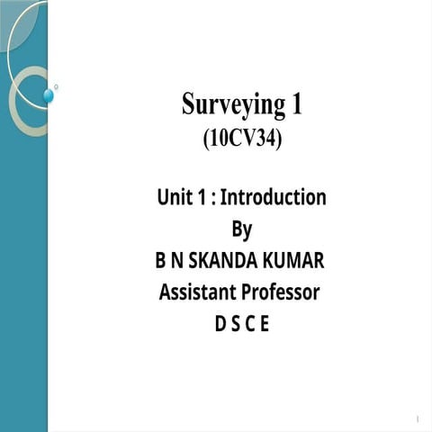 Surveying Introduction and Basic concepts
