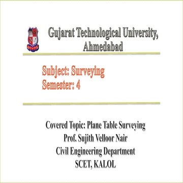 Plane Table Surveying