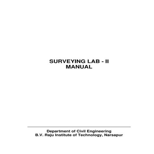 Surveying Lab II Manual