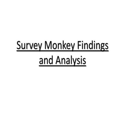 Survey monkey findings and analysis